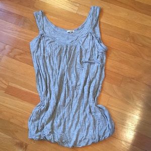 Bordeaux (Anthropologie) Gray Bubble Tank
